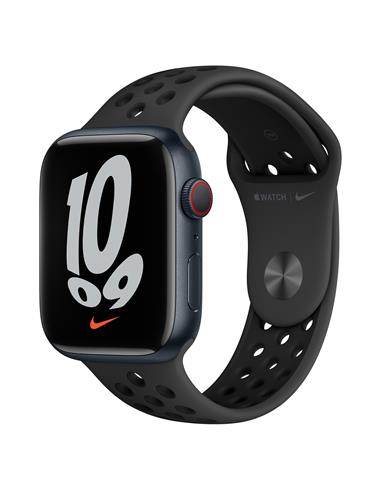 Apple Watch Series 7 Nike GPS 45MM Midnight - Sport Band Negra (MKNC3BS/A)