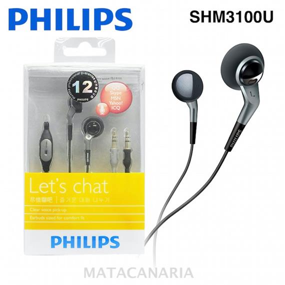 PHILIPS SHM-3100 AURICULARES PC *CAJA DETERIORADA*