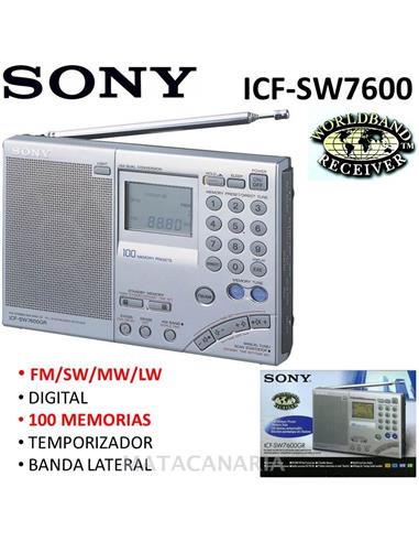 SONY ICF-SW7600GR RECEPTOR MULTIBANDA RADIO SILVER