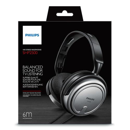 PHILIPS SHP2500/10 AURICULAR PARA TV CON CABLE 6 METROS