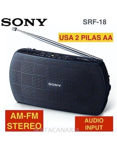 SONY SRF-18 RADIO AM/FM AUDIO IN BLACK