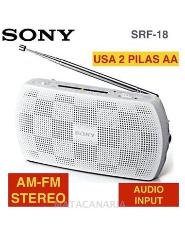 SONY SRF-18 RADIO AM/FM AUDIO IN WHITE