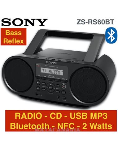 SONY ZS-RS60BT RADIO CD USB Y BLUETOOTH NFC BLACK