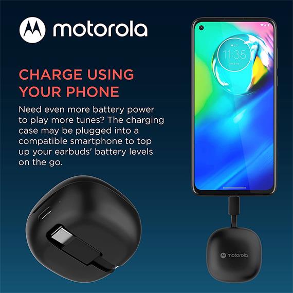 Motorola Motobuds Charge Auriculares Bluetooth Negro