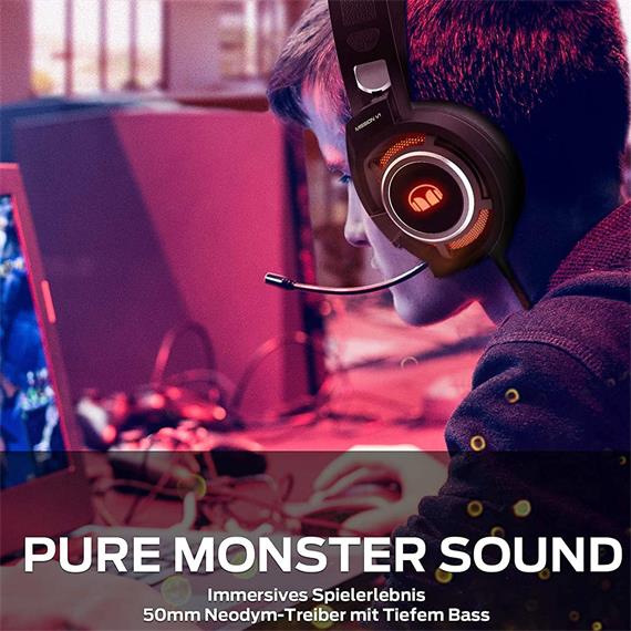 Auricular Gaming Monster Mission V1 Negro
