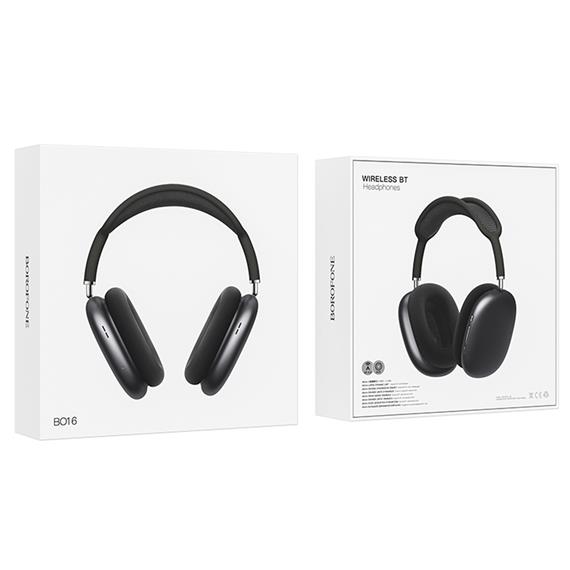 Borofone BO16 Auriculares Cool Hey BT Gris Oscuro