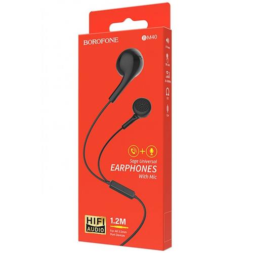 Borofone BM40 Auricular Sage Universal Negro