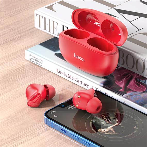 Hoco EW17 Auricular Inalámbrico Amusement TWS Rojo