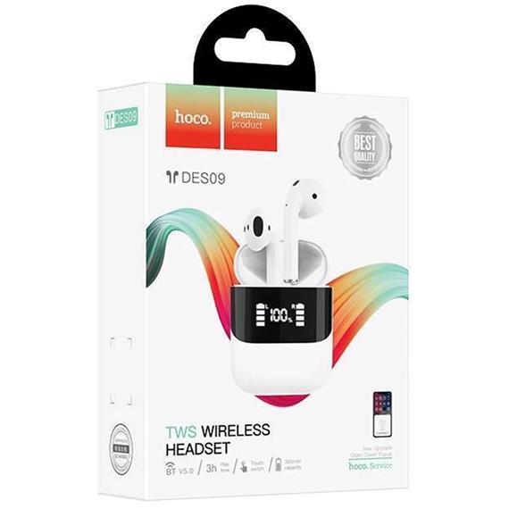 Hoco DES09 Auricular Bluetooth con display Blanco