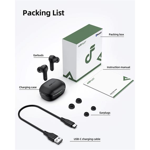 Acefast T2 Hybrid ANC Auricular Bluetooth con Reducción de Ruido