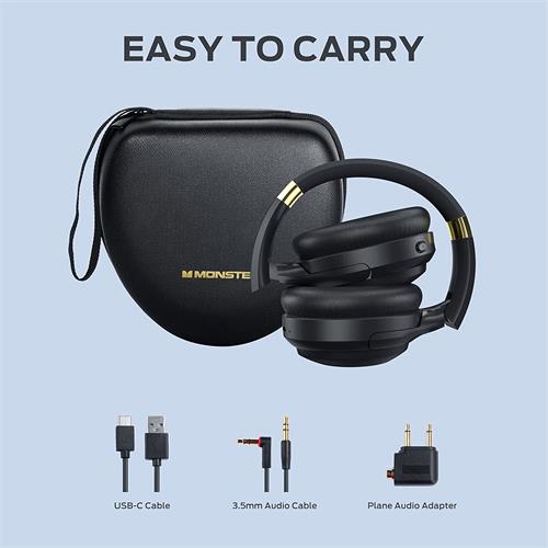 Monster Persona Auricular Bluetooth con Cancelación de Ruido Activa
