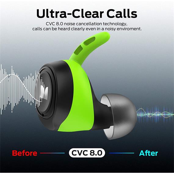 Monster Champion Auricular Deportivo Bluetooth con Noise Cancel