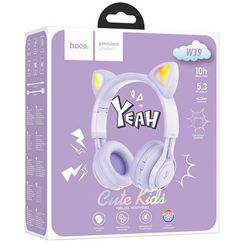 Hoco W39 Auricular Bluetooth para Niños Púrpura
