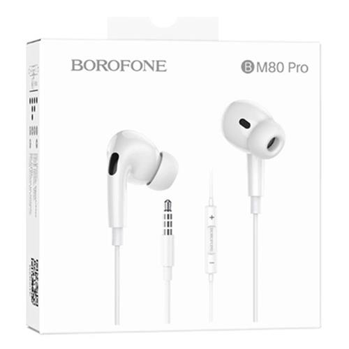 Borofone BM80 Pro Auricular con micrófono y clavija 3.5mm blanco