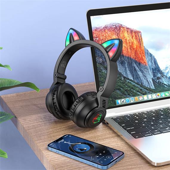 Borofone BO18 Auricular Bluetooth Cat Ear Negro