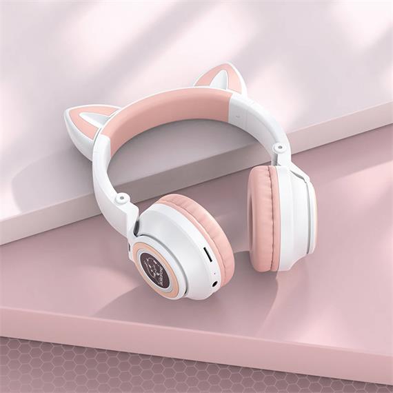 Borofone BO18 Auricular Bluetooth Cat Ear Blanco