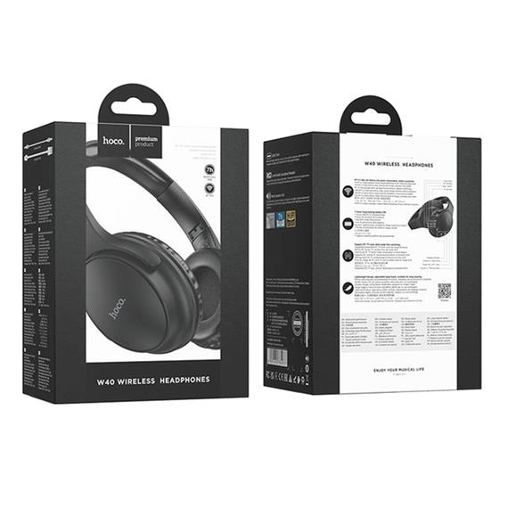 Hoco W40 Auricular Mighty Bluetooth y Micro SD Negro