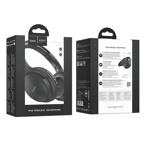 Hoco W40 Auricular Mighty Bluetooth y Micro SD Negro