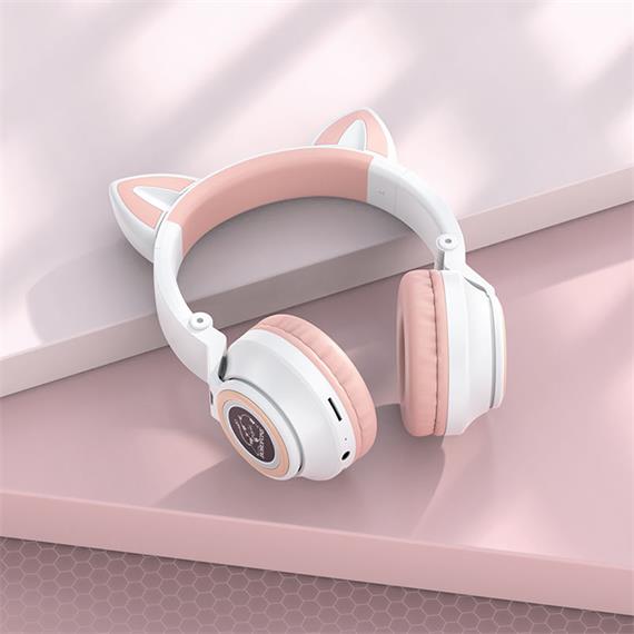 Borofone BO18 Auricular Bluetooth Cat Ear Rosa