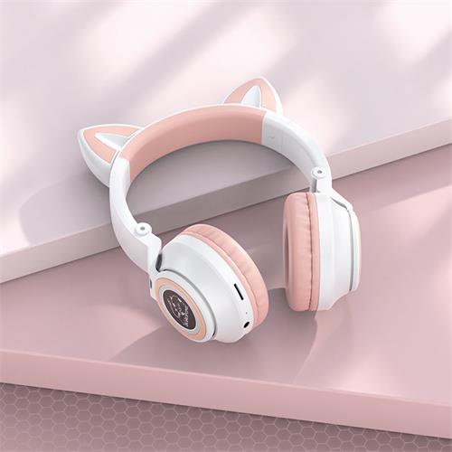 Borofone BO18 Auricular Bluetooth Cat Ear Rosa