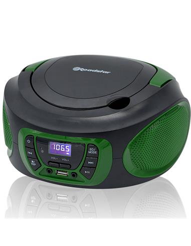 Roadstar CDR-365U Radio CD MP3 y USB Verde