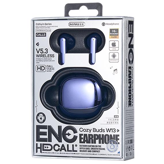 Remax W13 Czhiyin Series ENC Earphone Azul