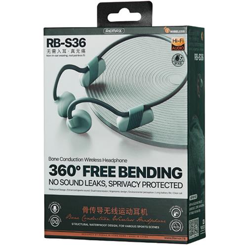 Remax RB-S36 Bone Conduction Wireless Headphone Negro
