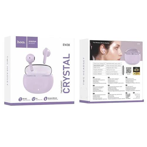Hoco EW38 Melody Auricular Inalámbrico Bluetooth Púrpura
