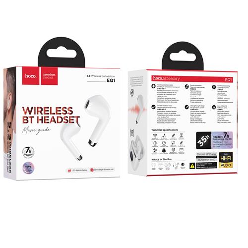 Hoco EQ1 Music Guide Auricular Inalámbrico Bluetooth Blanco