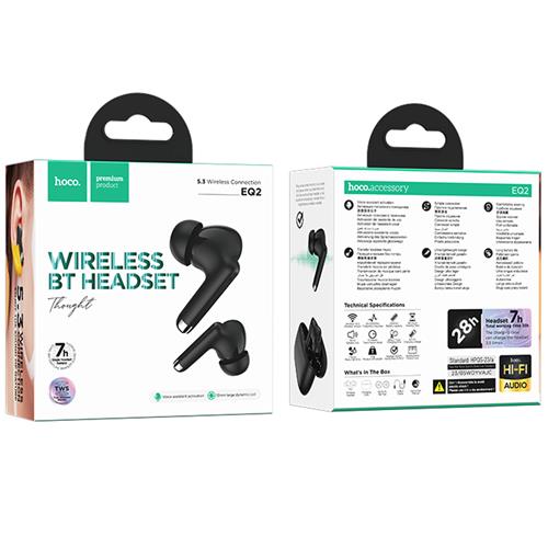 Hoco EQ2 Thought Auricular Inalámbrico Bluetooth Negro