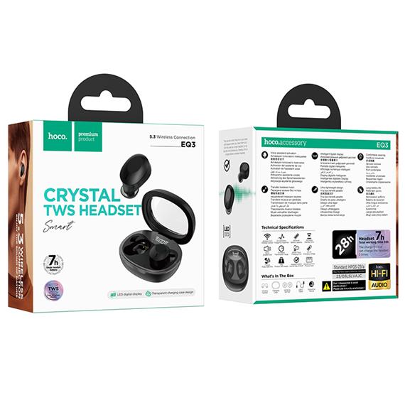 Hoco EQ3 Auricular Inalámbrico Bluetooth Negro