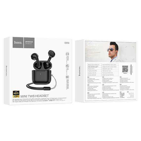 Hoco EW53 Lucky Auricular Inalámbrico Bluetooth Negro
