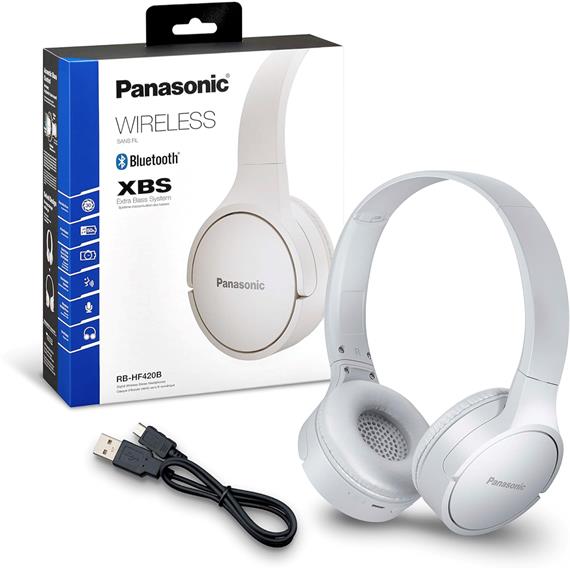 Panasonic RB-HF420BE-W Auricular Inalámbrico Bluetooth Blanco