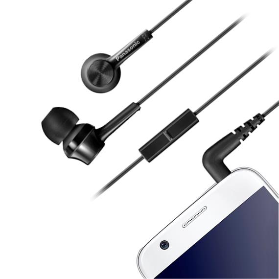 Panasonic RP-TCM115E-K Auricular para Smartphone con Micro Negro