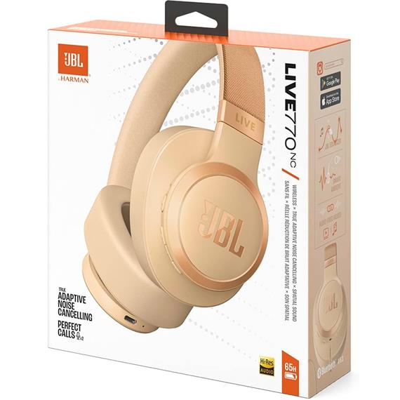 JBL Live 770NC Auricular Cancelación Ruido Bluetooth Sandstone