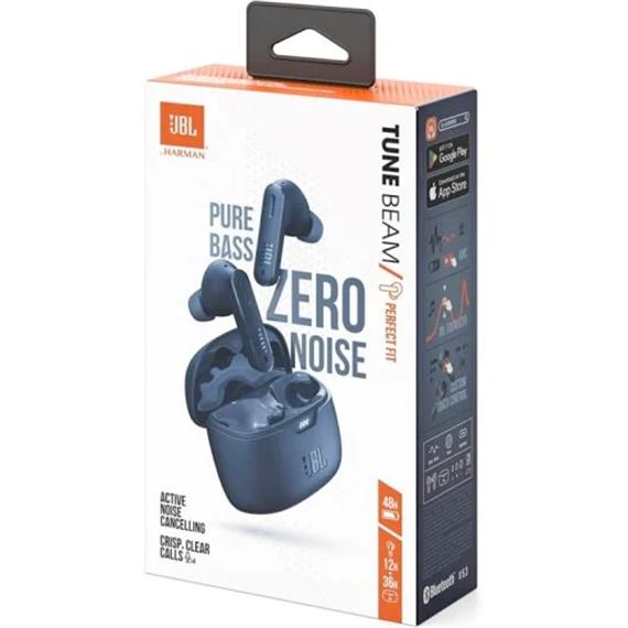 JBL Tune Beam Auricular Inalámbrico con Cancelación de Ruido Azul