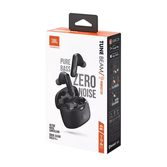 JBL Tune Beam Auricular Inalámbrico con Cancelación de Ruido Negro