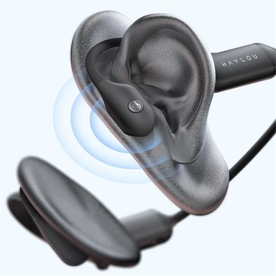Haylou PurFree BC01 Negro - Auriculares de Conducción Ósea y Bluetooth