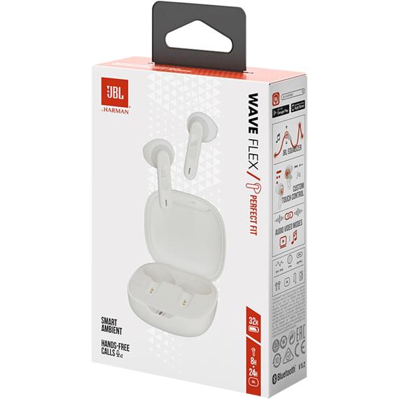 JBL Wave Flex Auricular Inalámbrico Blanco