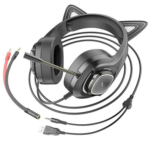 Hoco W107 Auricular Gaming con Luces LED y conexión USB y Jack Phantom