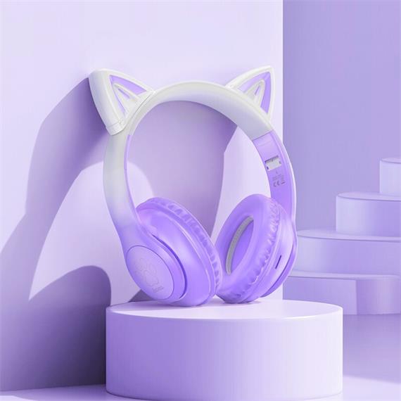 Hoco W42 Auricular Cat ears Bluetooth Purple Grape