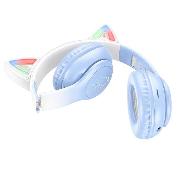 Hoco W42 Auricular Cat ears Bluetooth Crystal Blue
