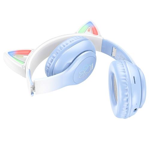 Hoco W42 Auricular Cat ears Bluetooth Crystal Blue