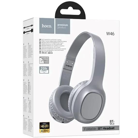 Hoco W46 Auricular Charm Bluetooth Light Blue Gray