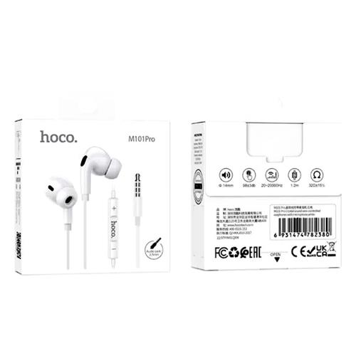 Hoco M101 Pro Auricular con Jack 3.5mm con Micrófono Blanco