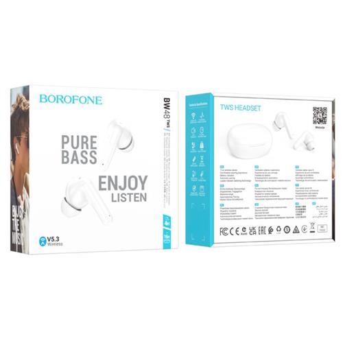 Borofone BW48 Enlighten Auricular Inalámbrico Bluetooth Blanco