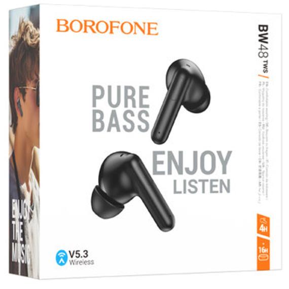 Borofone BW48 Enlighten Auricular Inalámbrico Bluetooth Negro