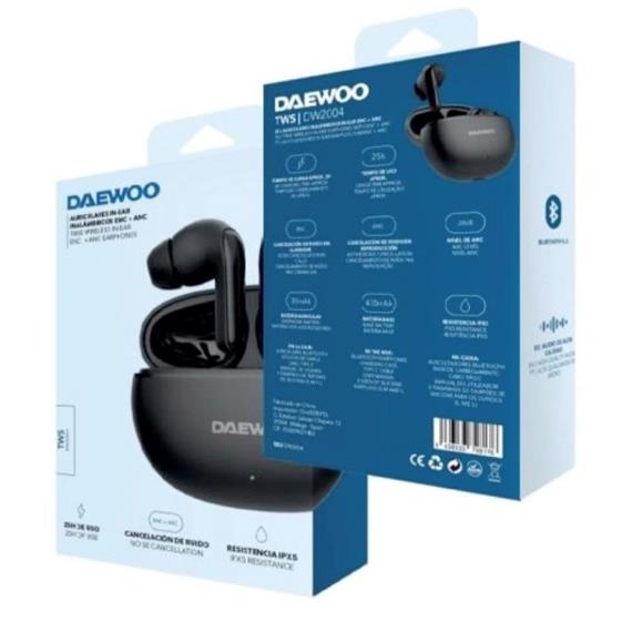 Daewoo DW2004  Auricular Bluetooth con  Cancelación de Ruido Negro