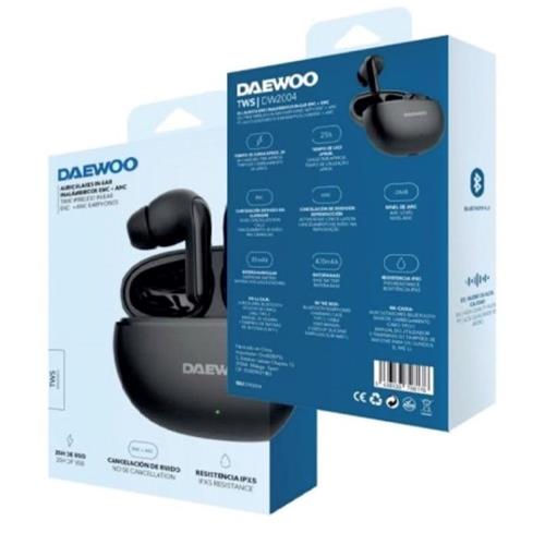 Daewoo DW2004  Auricular Bluetooth con  Cancelación de Ruido Negro