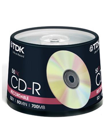 TDK CD-R80 CBA50 (TARRINA 50)